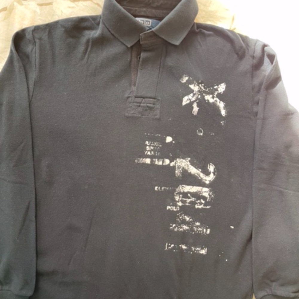 Polo Ralph Lauren Graphic Mesh Polo Shirt long sleeve